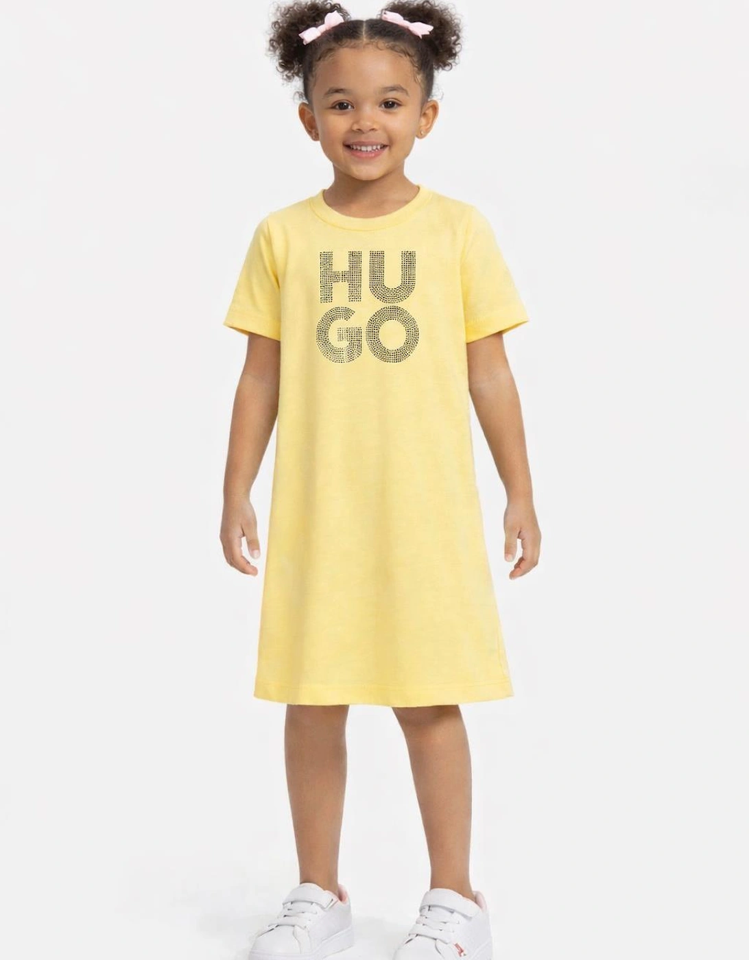 HUGO GIRLS YELLOW DRESS G00410, 4 of 3