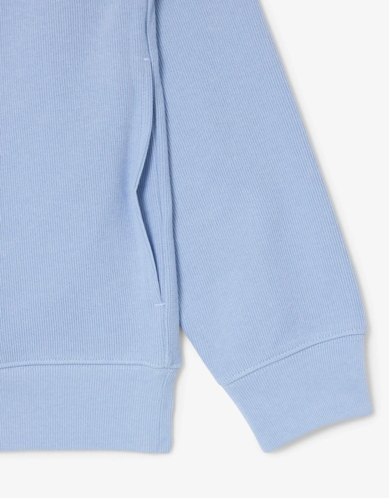 Zippered Stand-Up Collar Cotton Sweatshirt - Aphylla AEY