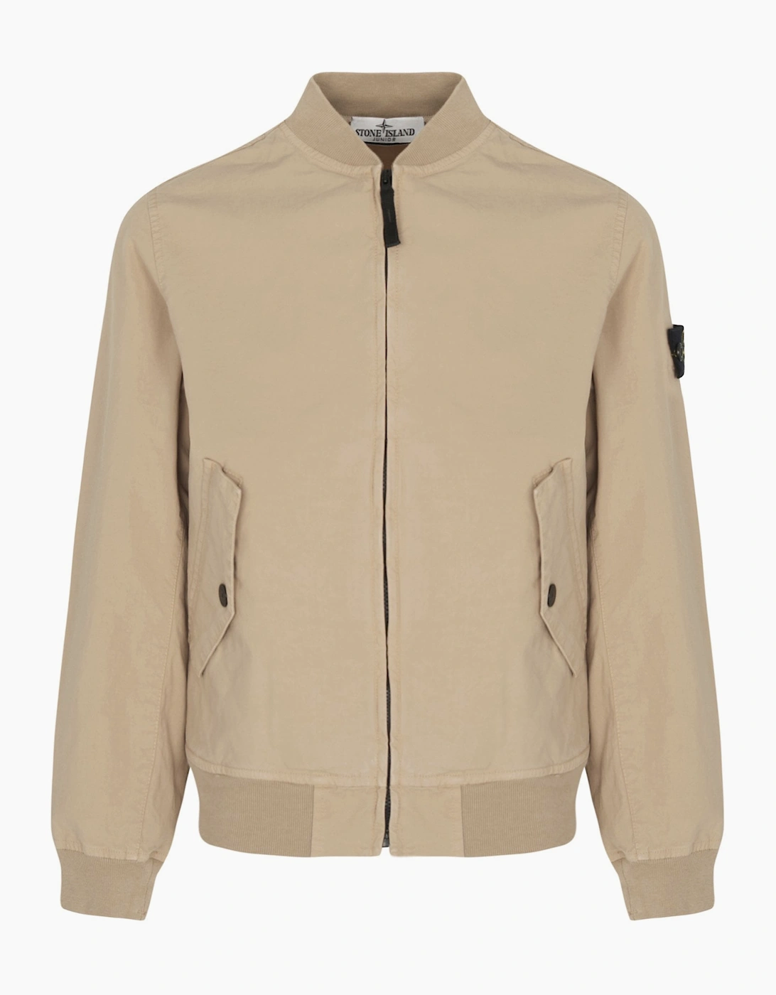 Stone Island Stone Island Boy's Kids 4100005 Stretch Cotton Bomber Jacket Beige - Grey
