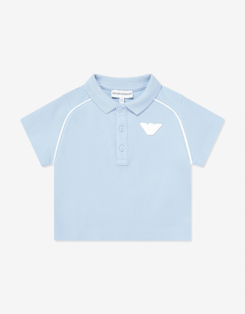 Baby Boys Eagle Logo Polo Shirt in Blue