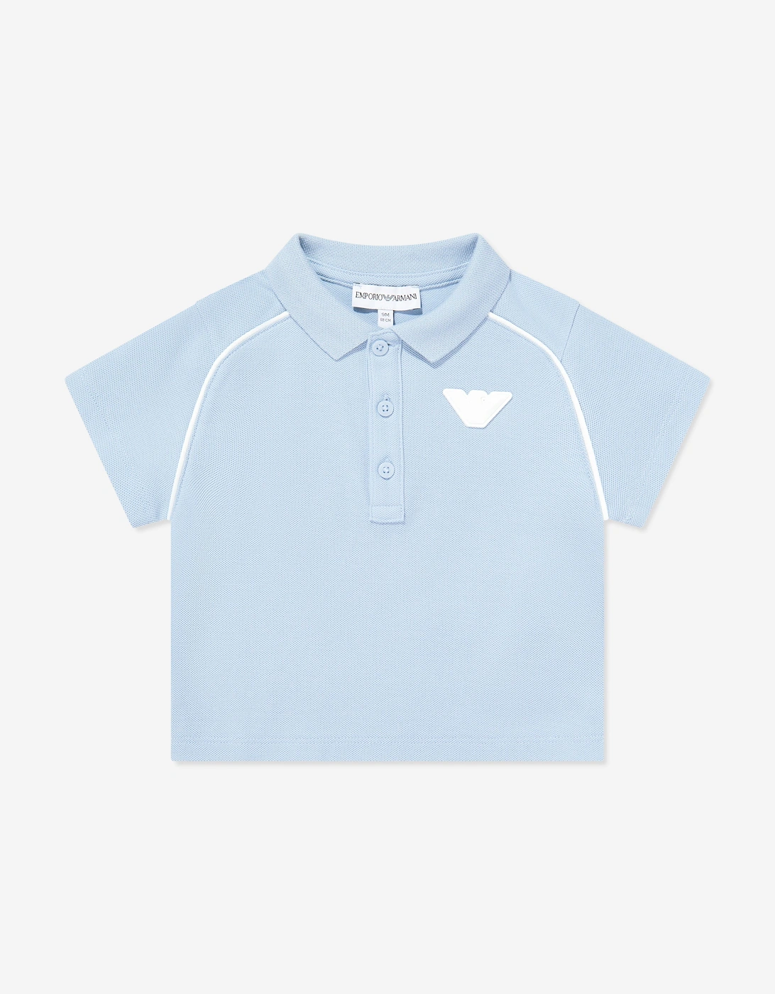 Baby Boys Eagle Logo Polo Shirt in Blue, 5 of 4