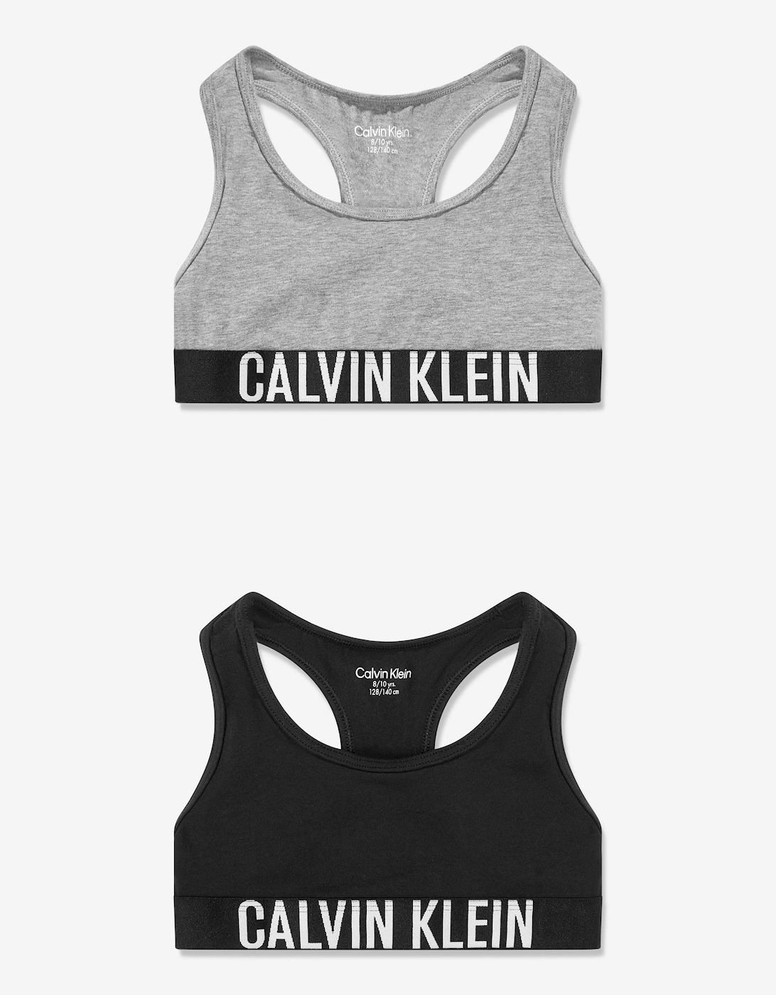 Calvin Klein Girls Grey 'S 2 Pack Bralette Set In - Size: 10 Years/11 Years/12 Years Kids