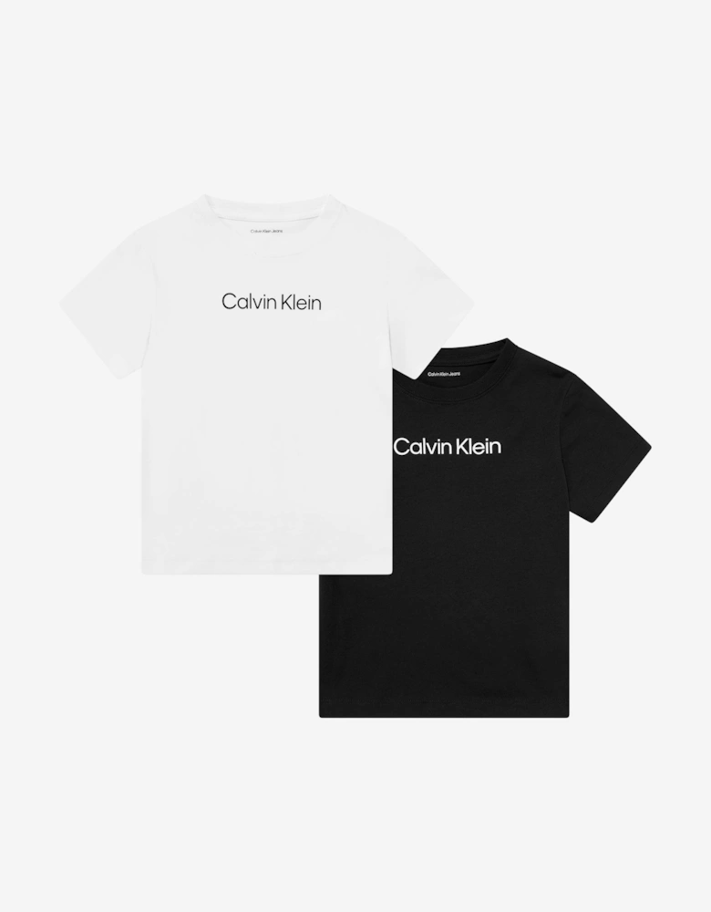 Kids 2 Pack T-Shirt Set in Black