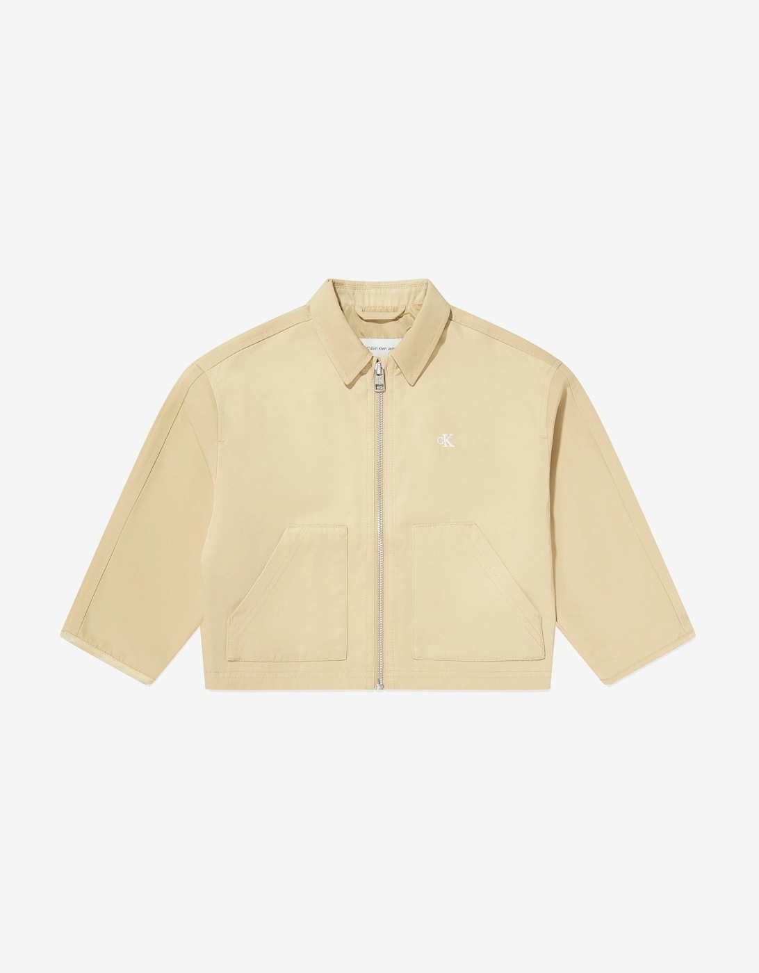 Calvin Klein Boys Cream 'S Workwear Jacket In Beige - Size: 8 Years Kids