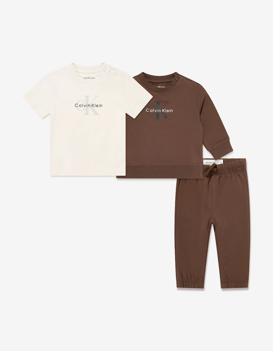 Baby Monogram Tracksuit Gift Set in Brown, 8 of 7