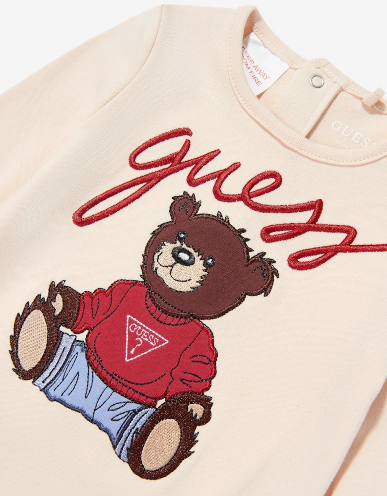 Baby Teddy Bear Romper in Beige