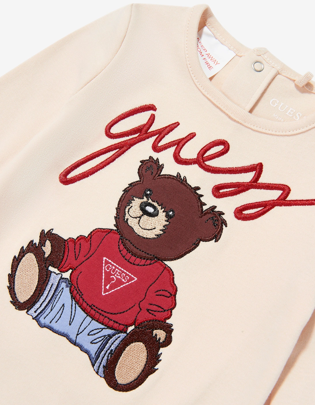 Baby Teddy Bear Romper in Beige