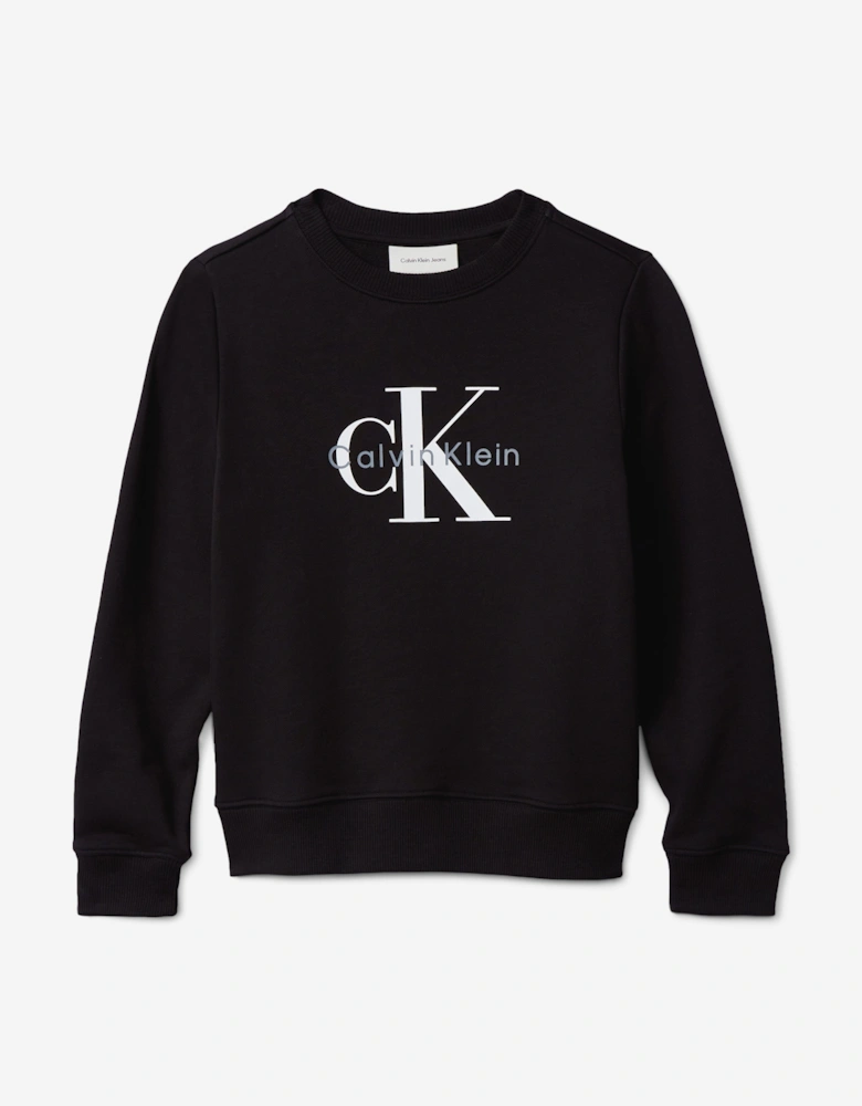 Kids CK Monogram Sweatshirt in Black