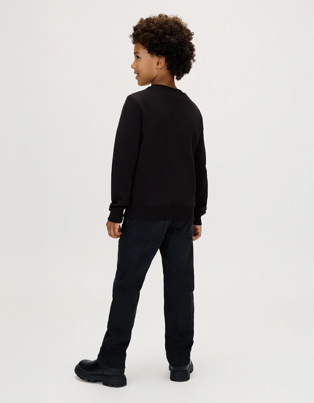 Kids CK Monogram Sweatshirt in Black