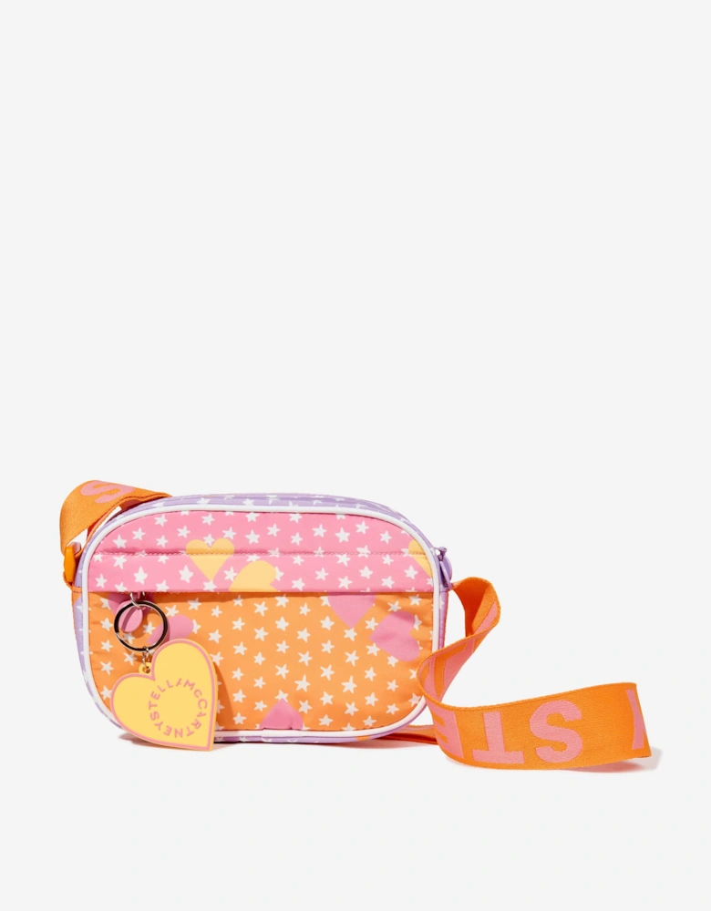Girls Stars and Hearts Crossbody Bag in Pink (20cm)
