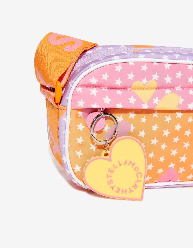 Girls Stars and Hearts Crossbody Bag in Pink (20cm)