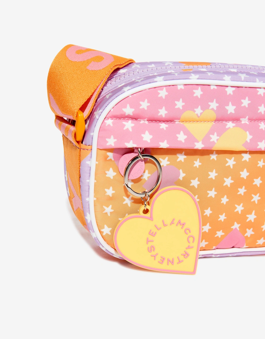 Girls Stars and Hearts Crossbody Bag in Pink (20cm)
