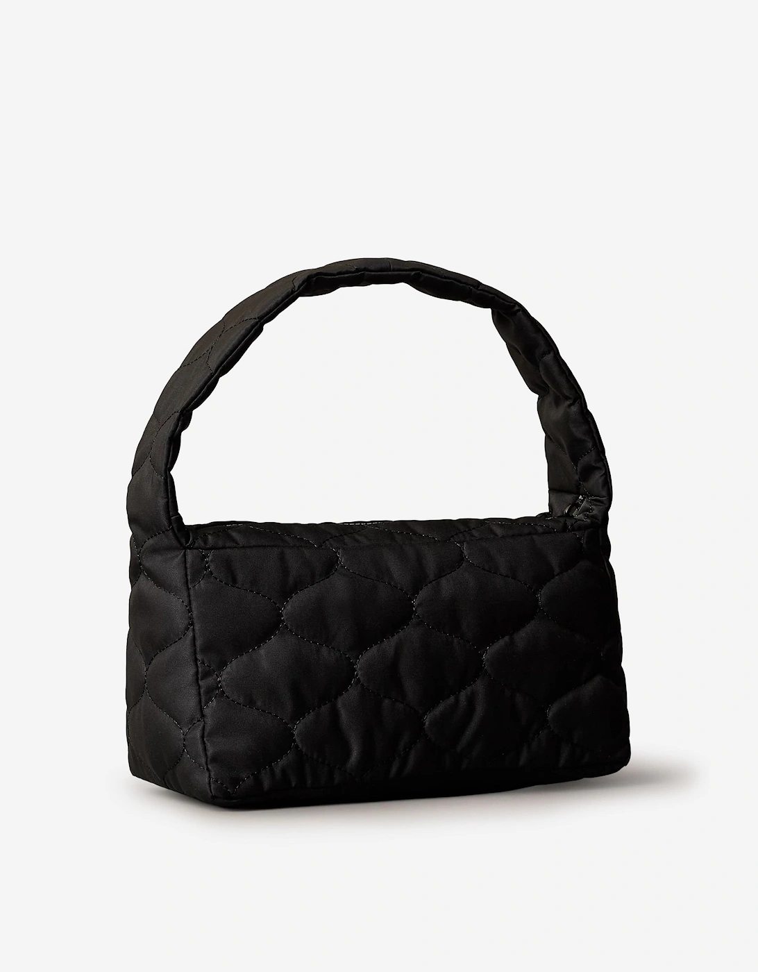 Girls Quilted Shoulder Bag in Black (25cm)