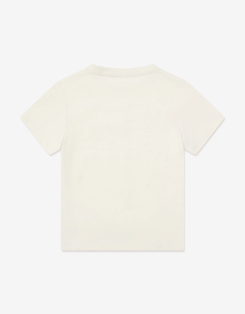 Girls CK Monogram T-Shirt in Ivory