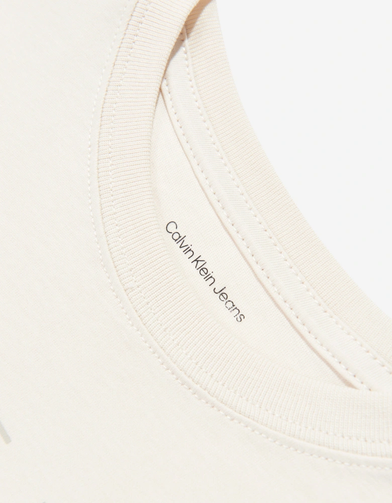 Girls CK Monogram T-Shirt in Ivory
