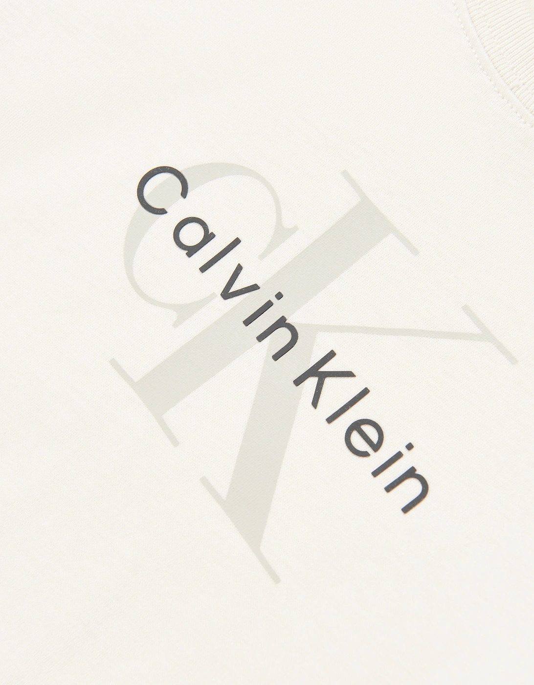 Girls CK Monogram T-Shirt in Ivory