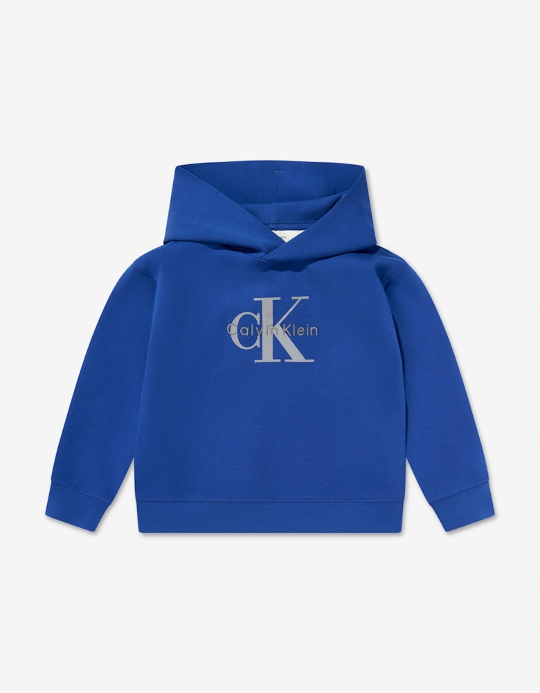 Boys Light Monologo Hoodie in Blue