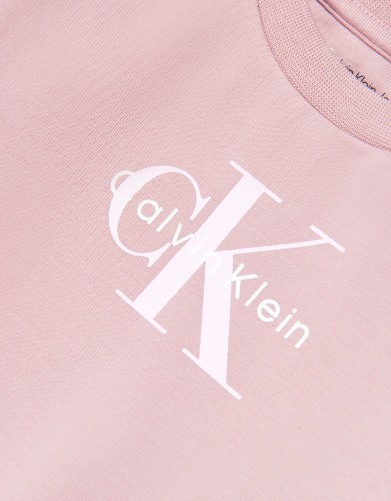 Baby Girls Monogram Tracksuit in Pink