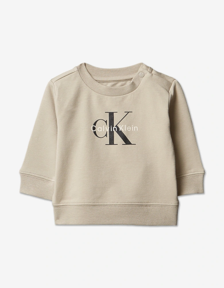 Baby Monogram Tracksuit Gift Set in Beige