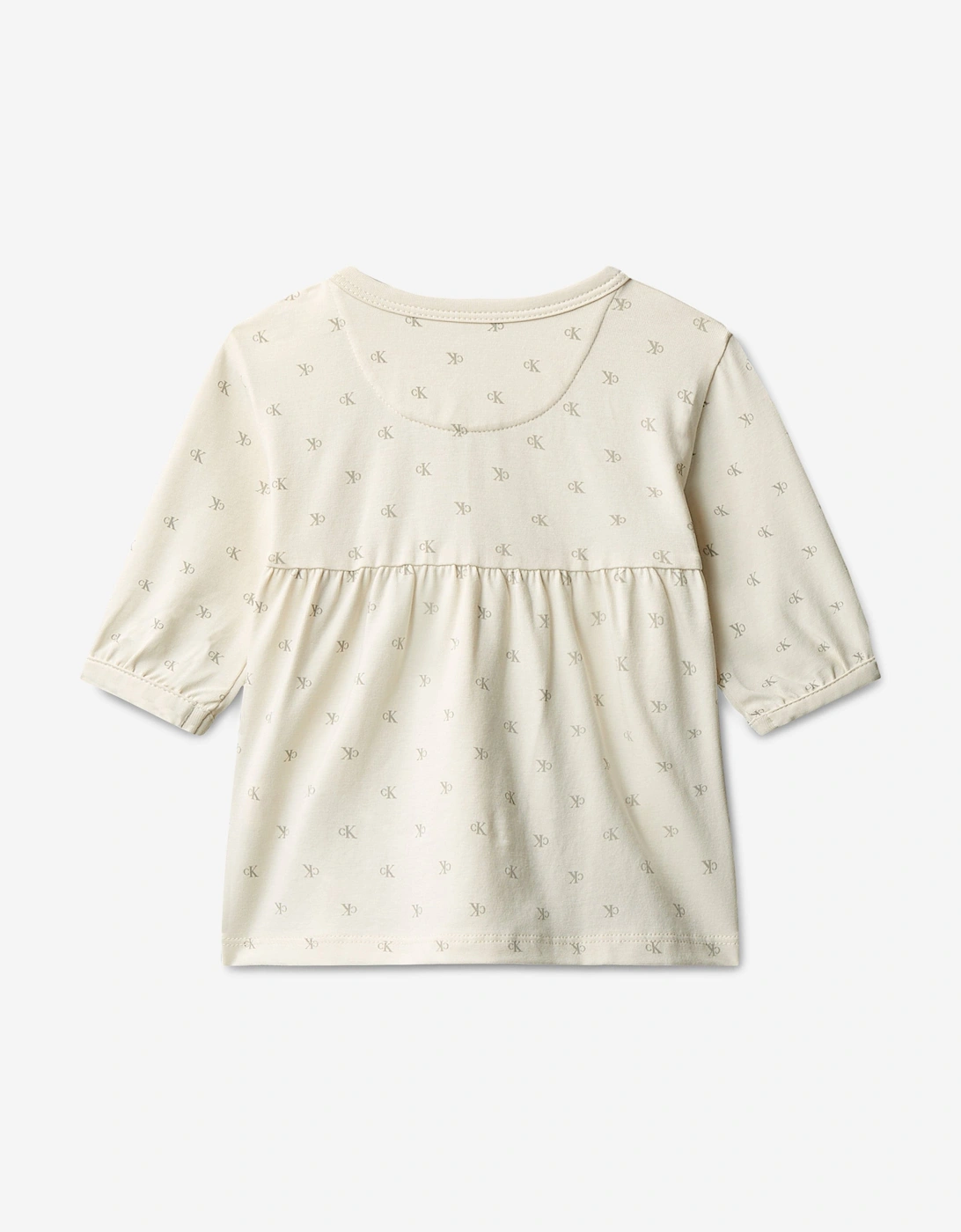 Baby Girls CK AOP Dress in Ivory