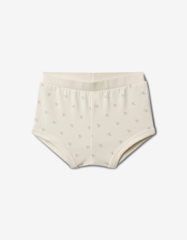 Baby Girls CK AOP Dress in Ivory