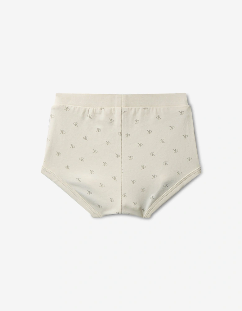 Baby Girls CK AOP Dress in Ivory