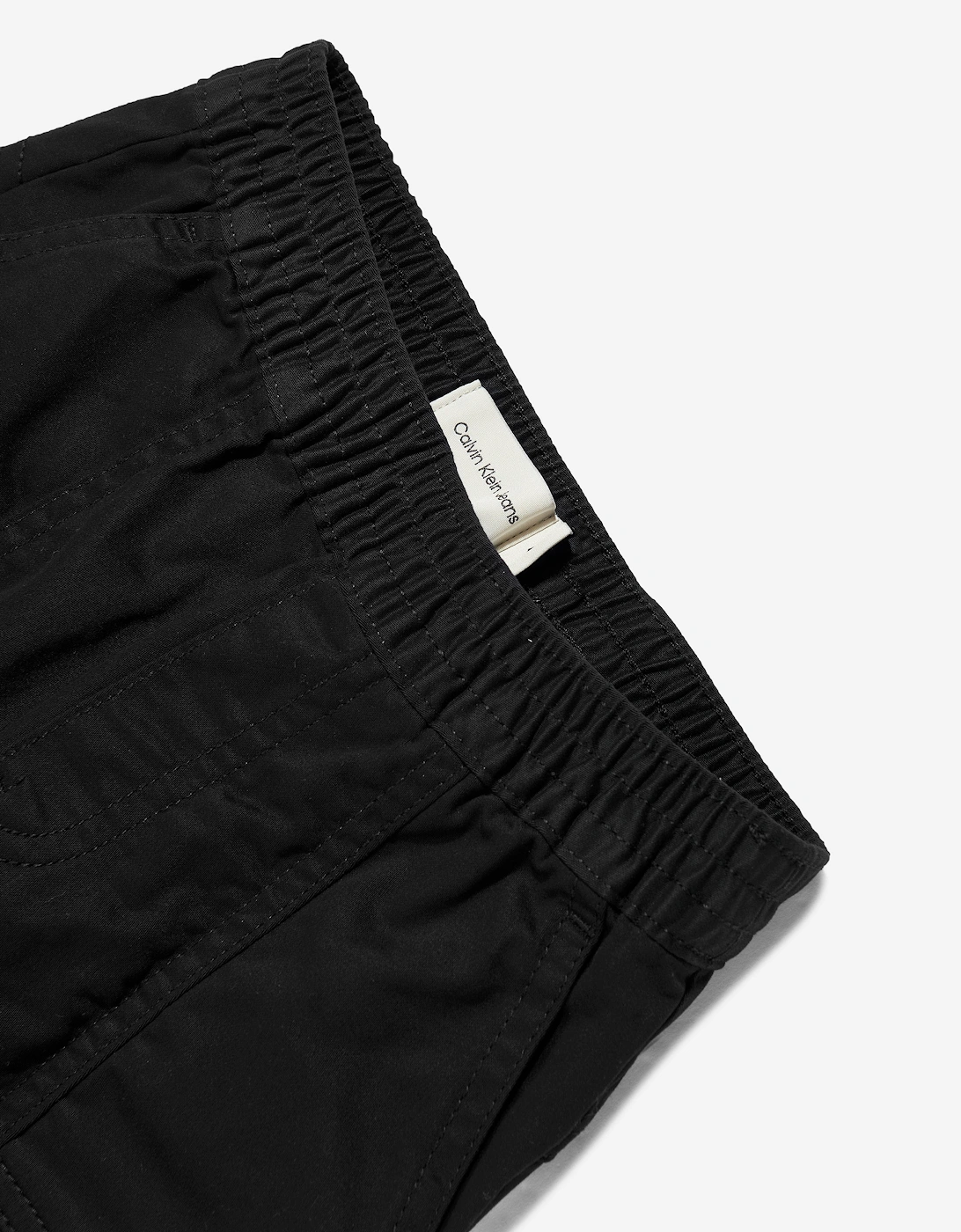 Boys Sateen Cargo Trousers in Black