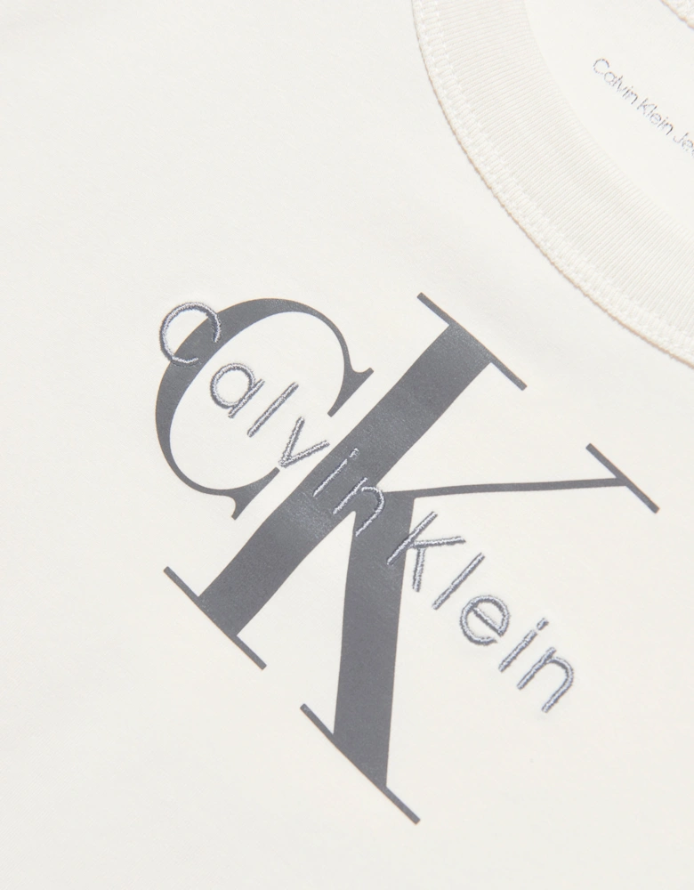 Boys Light Monologo T-Shirt in Ivory