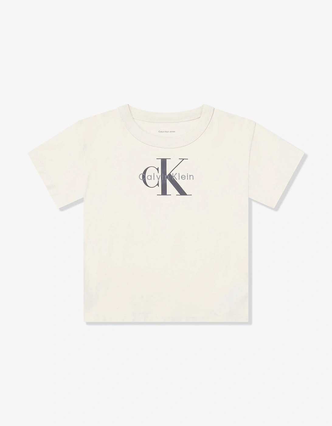 Boys Light Monologo T-Shirt in Ivory, 6 of 5