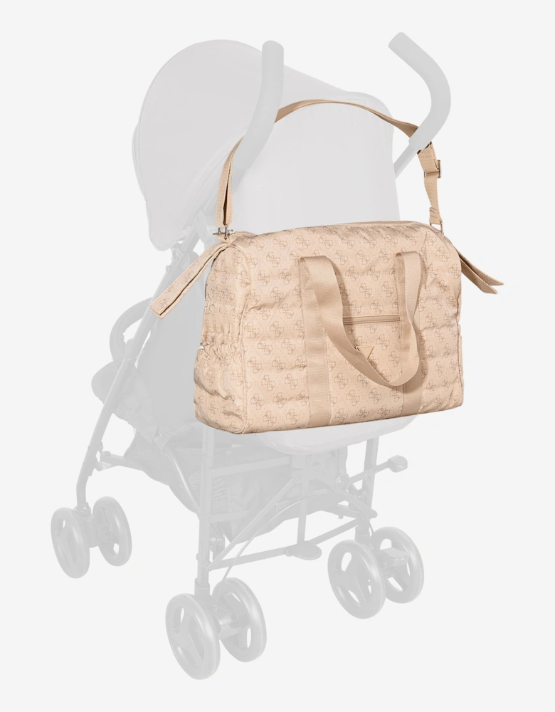 Baby Changing Bag with Padded Towel in Beige (45cm)