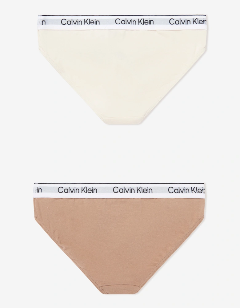 Girls 2 Pack Bikini Knickers Set in Multicolour