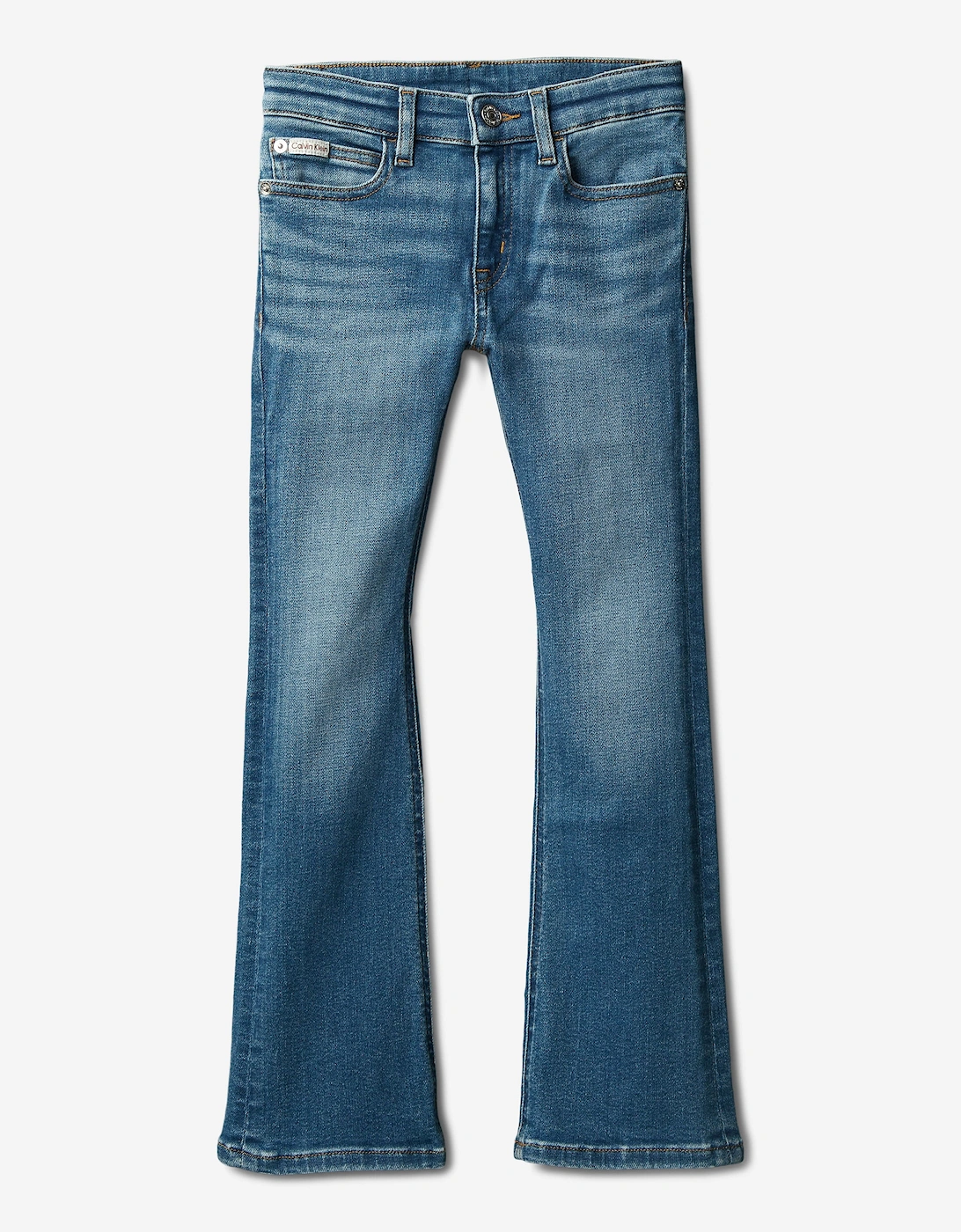 Calvin Klein Girls Blue  Mr Flare Essential Jeans  - Size 14 Years Kids