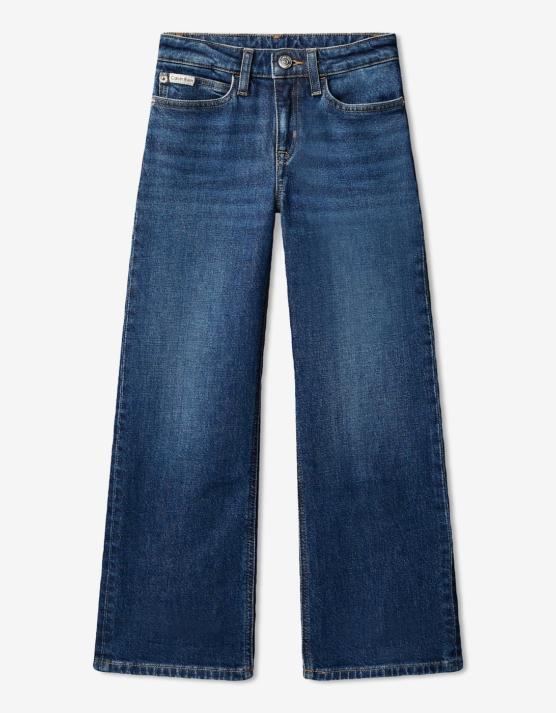 Girls HR Wide Leg Jeans in Blue, 6 of 5