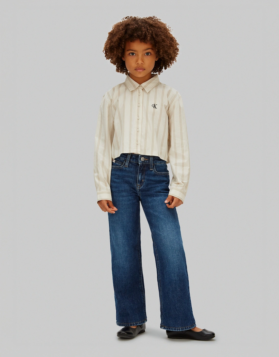 Girls HR Wide Leg Jeans in Blue