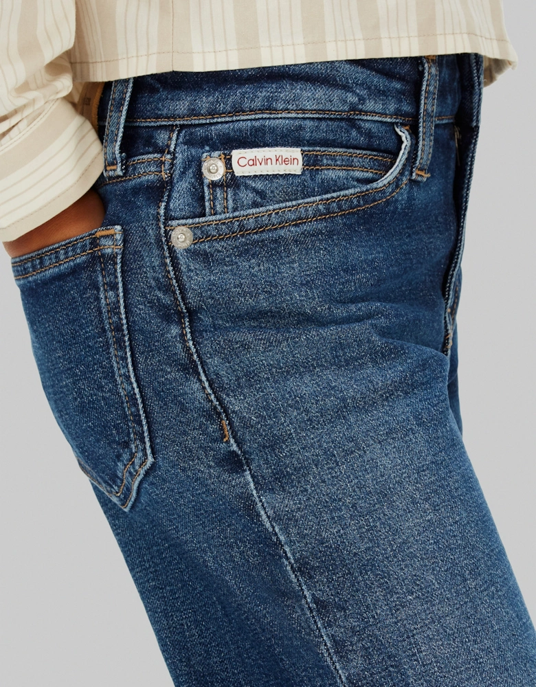 Girls HR Wide Leg Jeans in Blue