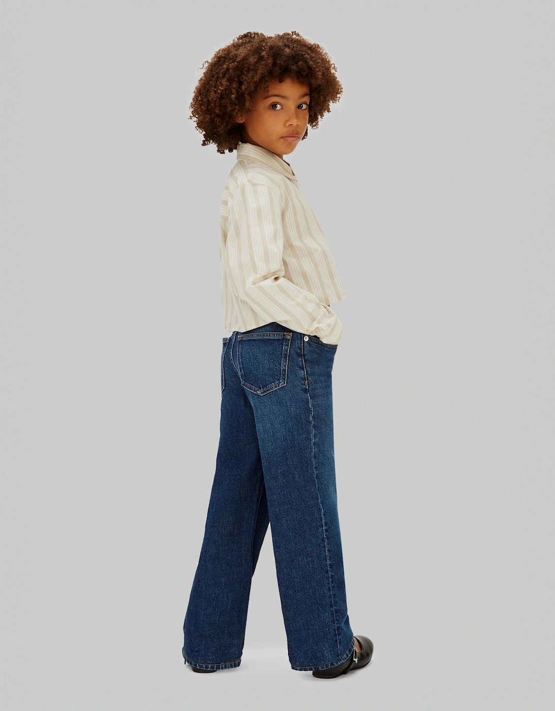 Girls HR Wide Leg Jeans in Blue