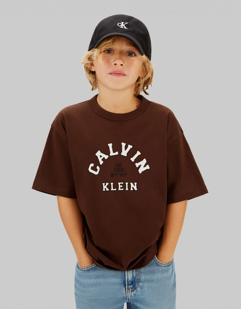 Boys Varsity Graphic T-Shirt in Brown