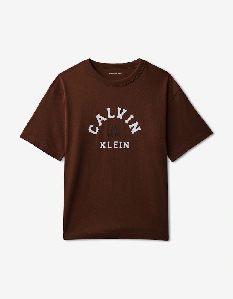 Boys Varsity Graphic T-Shirt in Brown