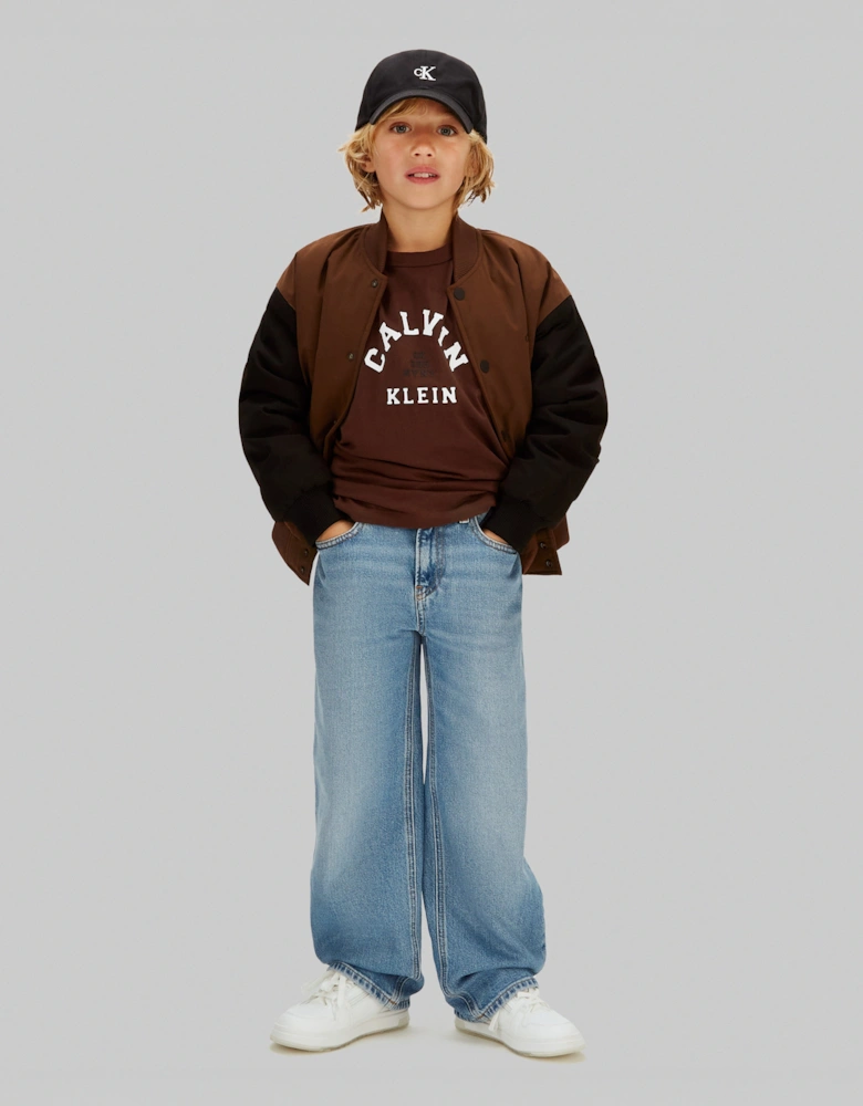 Boys Varsity Graphic T-Shirt in Brown
