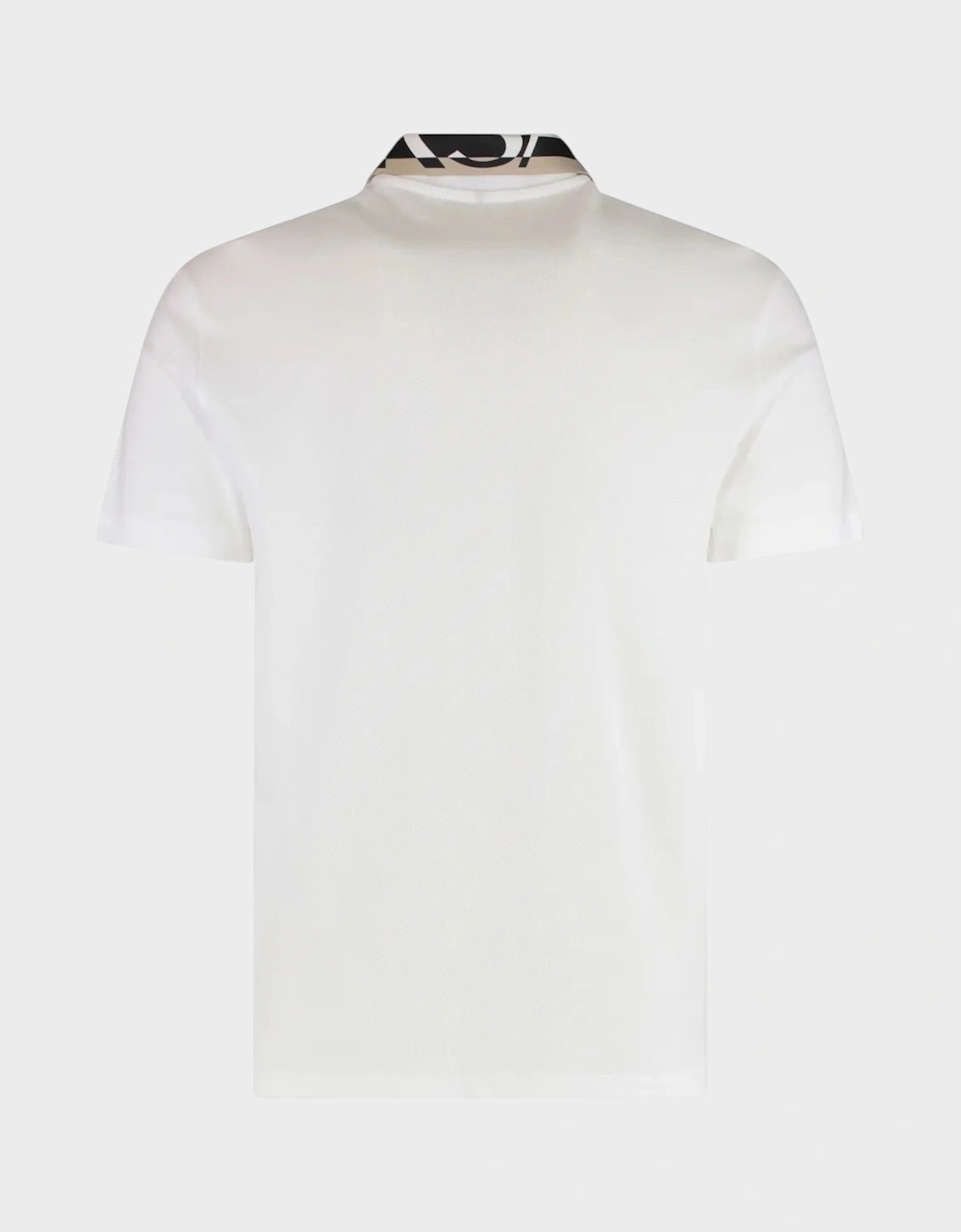 Polo Piquet Greca Collar White Grey