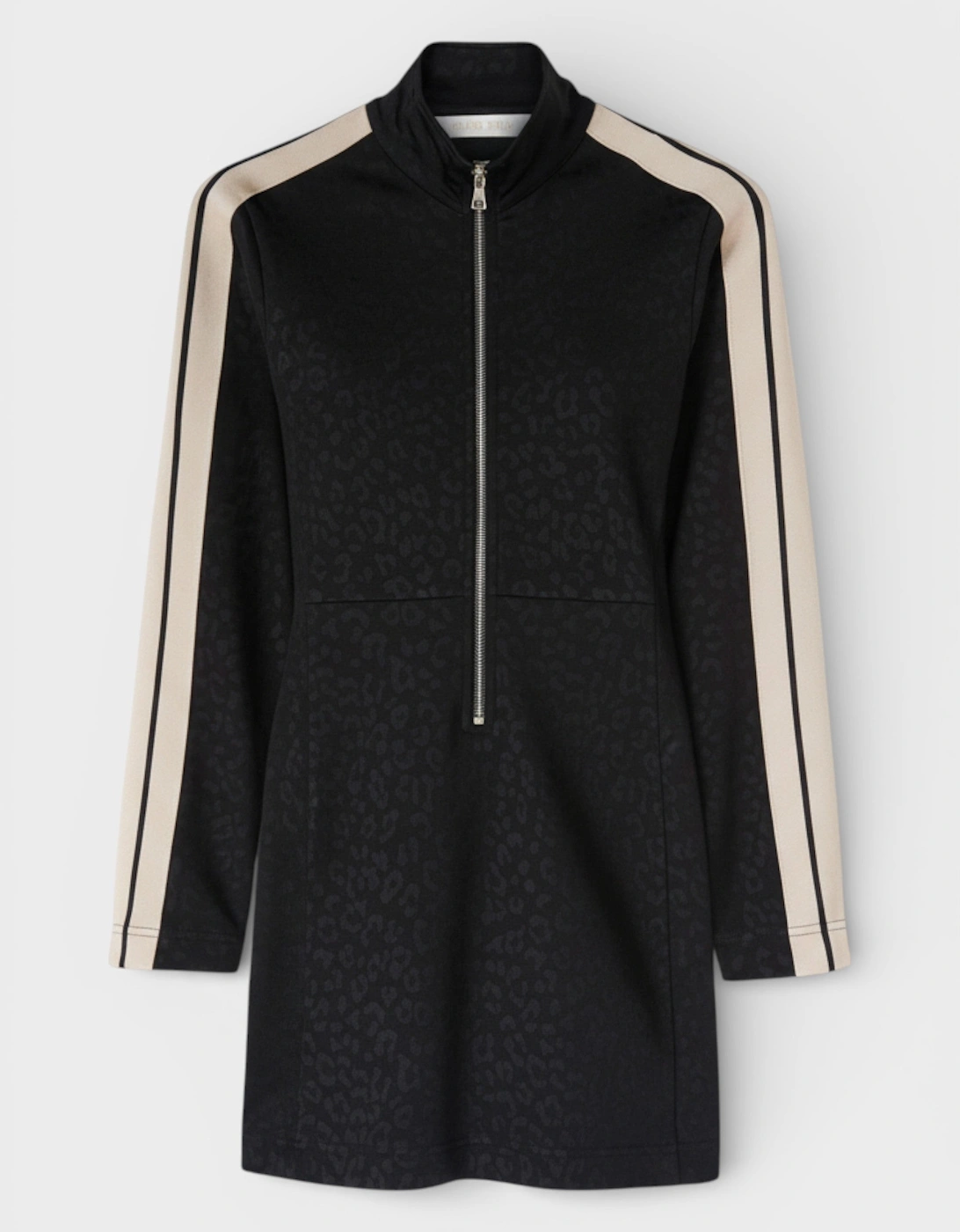 Leopard Track Mini Dress Black White, 2 of 1