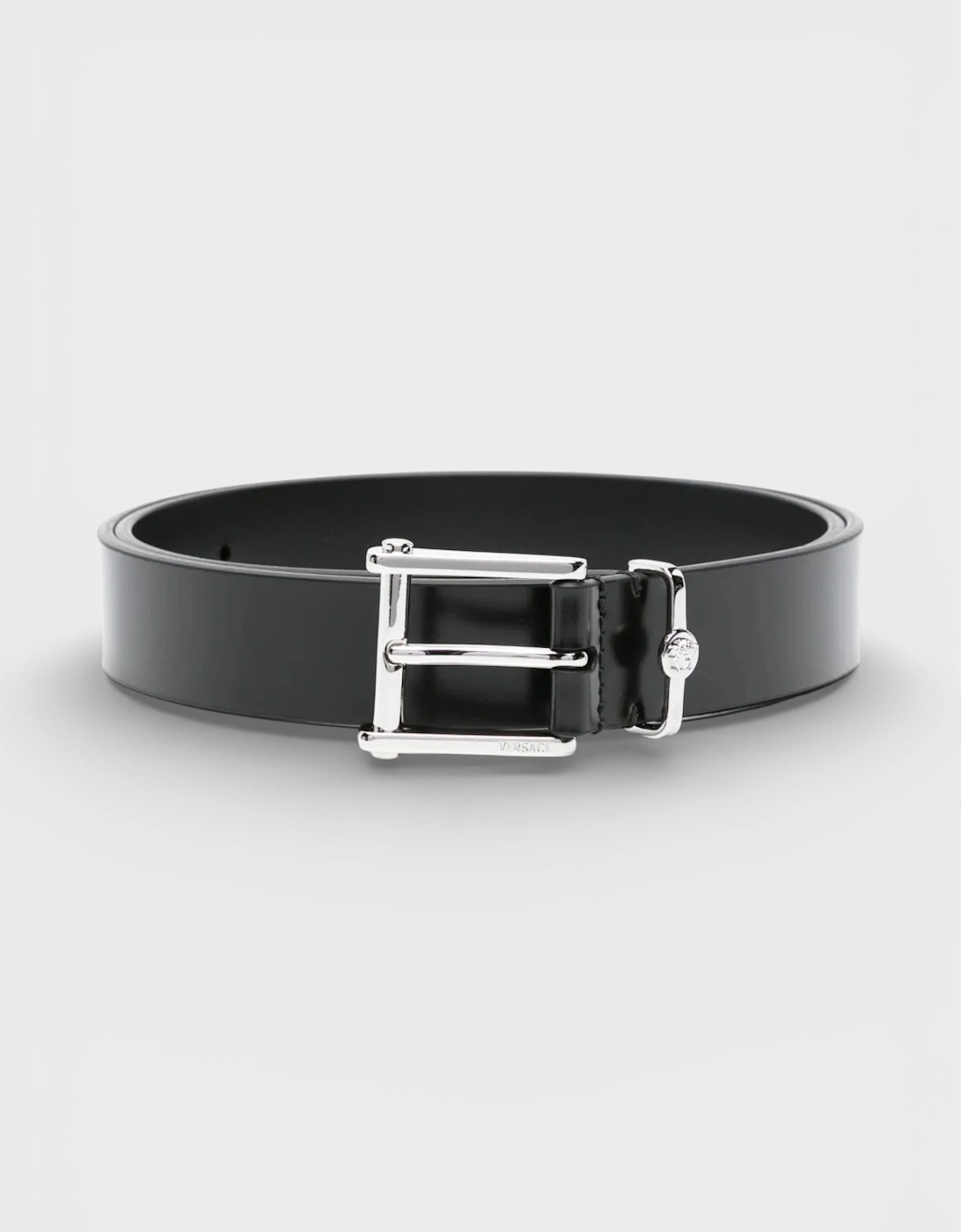 Medusa Head Leather Belt Black, 3 of 2