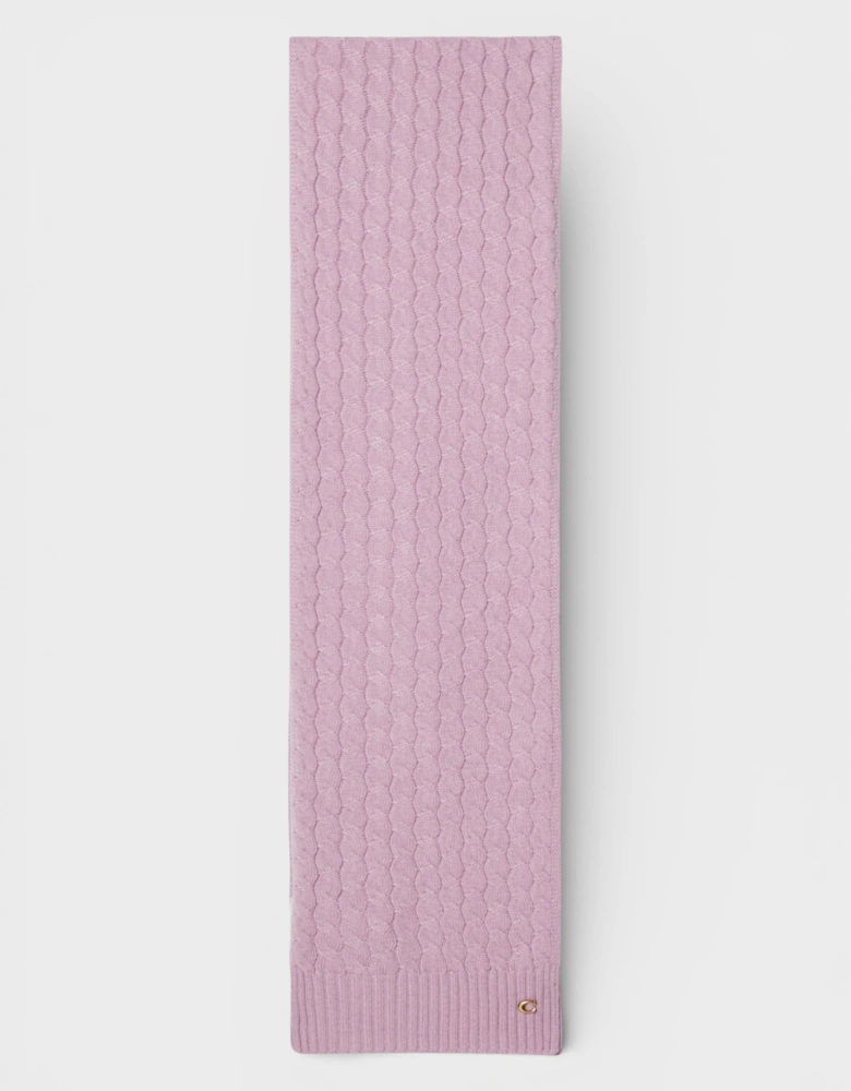 Cable Scarf Faded Pink