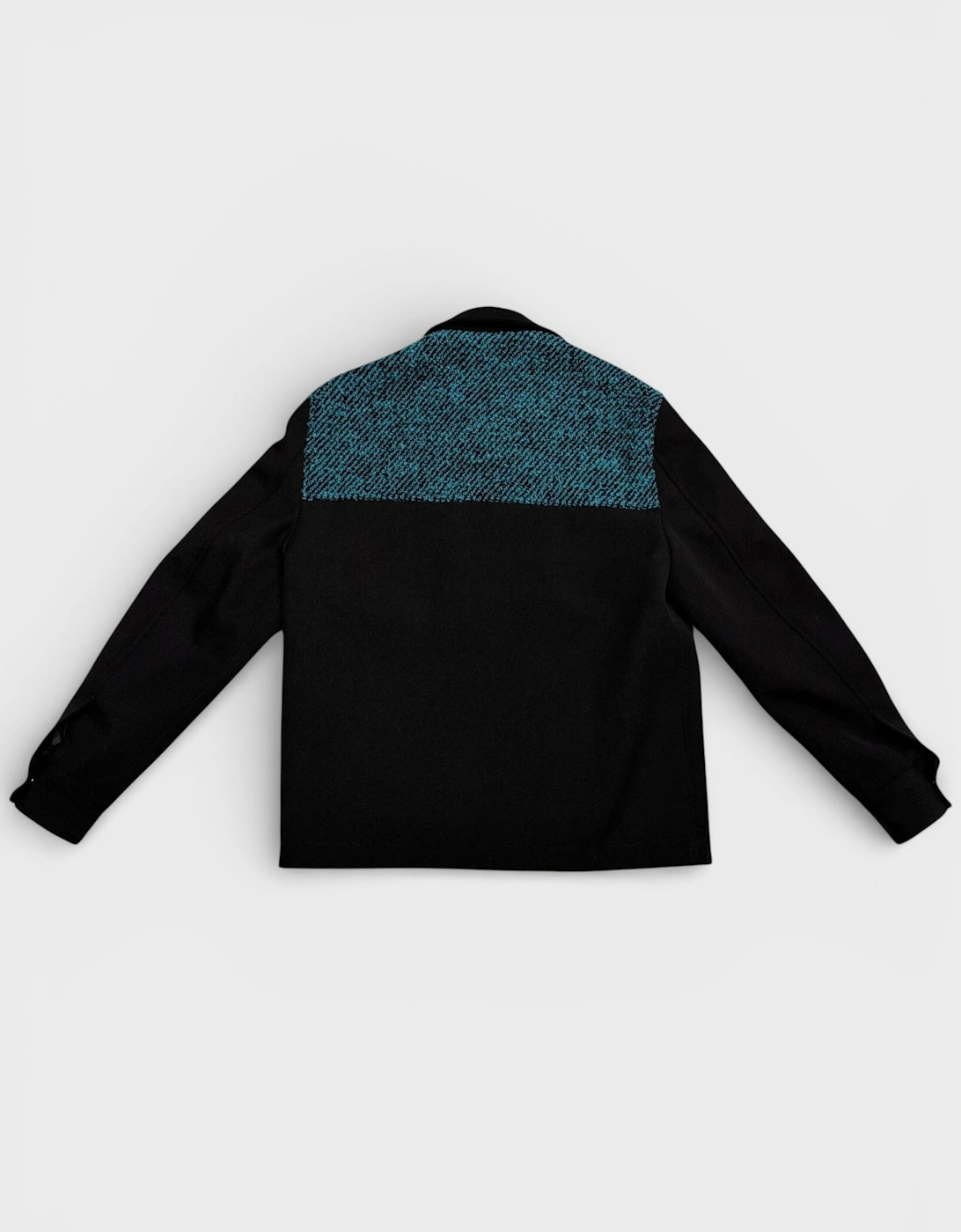 Medussa Logo Blouson Canvas Jacket Black Blue