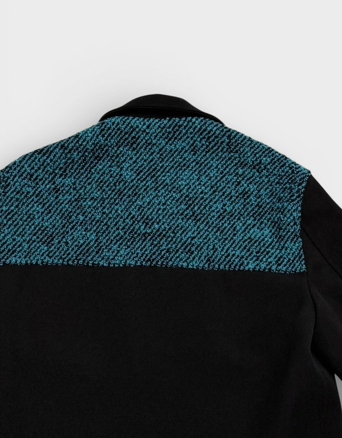 Medussa Logo Blouson Canvas Jacket Black Blue