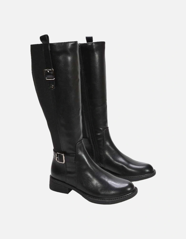 Womens/Ladies Seraphine Knee-High Stretch Low Heel Riding Boots