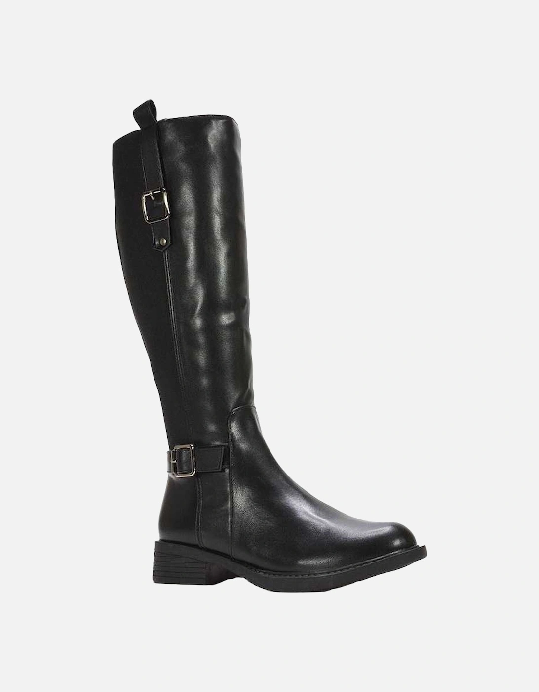 Womens/Ladies Seraphine Knee-High Stretch Low Heel Riding Boots, 6 of 5