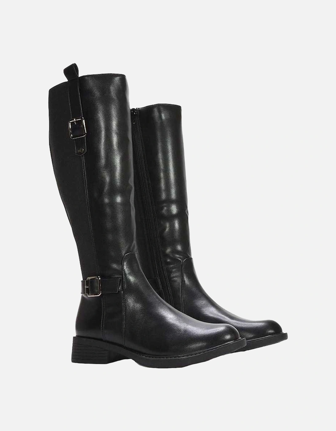 Womens/Ladies Seraphine Knee-High Stretch Low Heel Riding Boots