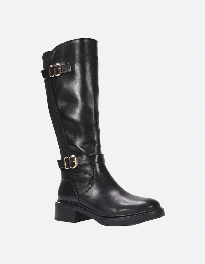 Womens/Ladies Beatrice Elasticated Knee-High Biker Boots
