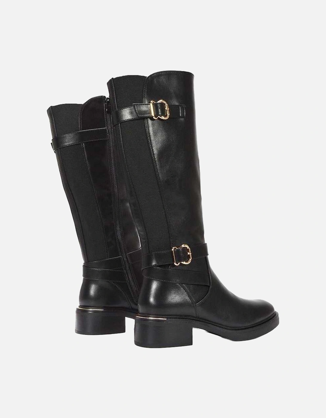 Womens/Ladies Beatrice Elasticated Knee-High Biker Boots
